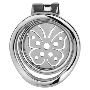 เหล็กล็อคโลหะสวมใส่ได้พร้อมกรงในตัวแบนสำหรับการกักขังอวัยวะเพศชายและสายสวนปัสสาวะเข้ากันได้กับผู้ชาย - Product Image 3