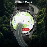 Reloj inteligente HD300pro GPS, pantalla AMOLED de 1,43 pulgadas, mapas sin conexión, 3ATM, resistente al agua, 4GB, linterna de memoria, reloj inteligente para exteriores para hombres