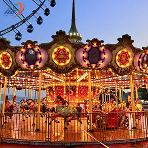 Carrusel de Caballos de Lujo para Niños, Juego de Feria al Aire Libre, Equipo de Diversión Comercial <span class=keywords><strong>a</strong></span> Buen Precio para Venta - Product Image 1