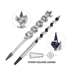 Jennings Pattern Taper Square Shank Hand Brace Wood Auger Drill Bit for Braces