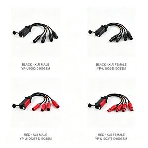 Câble multipaire blindé Ecodi 4 canaux RJ45 3 broches XLR en cuivre sans oxygène, modèle tressé en nylon, pour extension de signal audio DMX512 - Product Image 2