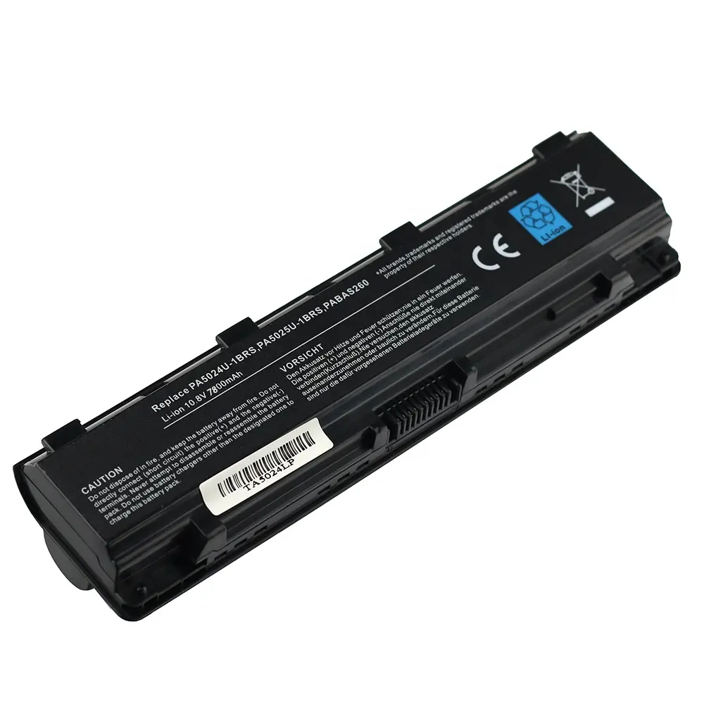 Batterie d'ordinateur portable pour Toshiba PA5024U-1BRS PA5025U-1BRS PABAS260 C850 L800 S855 9 cellules 6600 mAh
