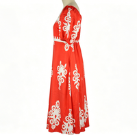 Robe longue décontractée sans manches à col carré, imprimée, avec logo personnalisé, vente en gros directe usine