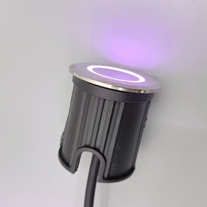 Projecteur paysager blanc chaud RGB IP67 DC24V en acier inoxydable et verre 1W 3W LED contrôlé pour éclairage souterrain - Product Image 1