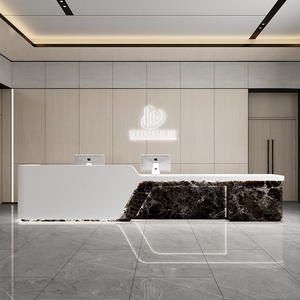 B042 Fiberglass/FRP Convertible Modern <b>Reception</b> Desk for Hotel Hospital Supermarket Office Gym-Commercial Front Desk Cash - Product Image 5