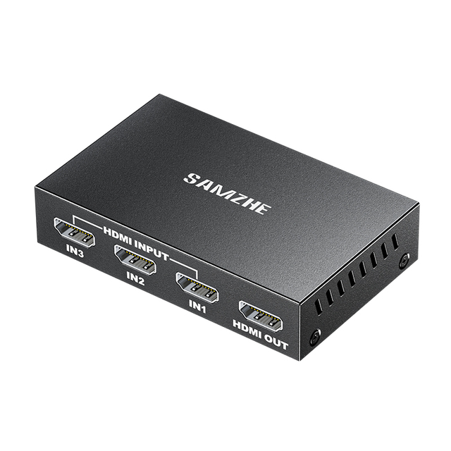 SAMZHE 4K/30Hz 3-in-1-Out Switch V1.4 High Definition 1+3 Video Switcher for PC Smart Box TV Monitor Projector Switcher