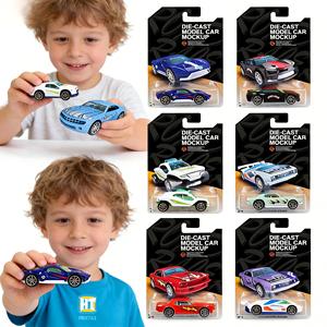 Voiture miniature vintage en alliage coulé sous pression HTL Blister Card <span class=keywords><strong>1</strong></span>:<span class=keywords><strong>64</strong></span> pour enfants de 5 à 14 ans - Product Image 2