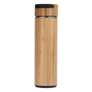 Eco-Friendly Thermos Vacuum Insulated Vaccum Stainless Steel Bamboo Thermal <b>Coffee</b> Tea Water <b>Flask</b> - Product Image 1