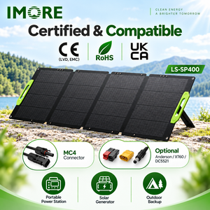 <b>Portable</b> Power Station <b>Solar</b> <b>Panel</b> 400W Foldable Monocrystalline ETFE IP67 with MC4 for Camping Travel and Outdoor Charging - Product Image 5
