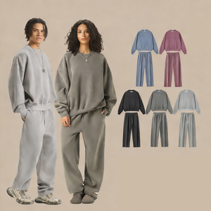 Sudadera de Estilo Cuadrado, Vintage, Lavada, de 350G, con Forro Polar, Gruesa, Cuello Redondo, Personalizable con Logotipo Impreso o Bordado - Product Image 5