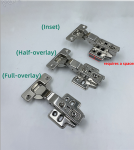 Charnières modernes en acier inoxydable à fermeture douce pour armoires de cuisine, placards de chambre, salon, bureau à domicile, portes à coupelle peu profonde de 8 mm - Product Image 1