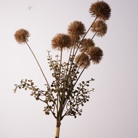 Boules d'allium artificielles à 3 tiges, couleur soleil d'automne, pour la décoration florale de table de mariage et de la maison