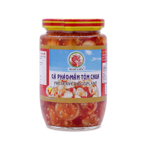 Haute qualité en gros spécial Ngoc Lien conservé aubergine sauce aux crevettes aigres 400g bocal en verre Vietnam nourriture traditionnelle HACCP ISO - Product Image 1