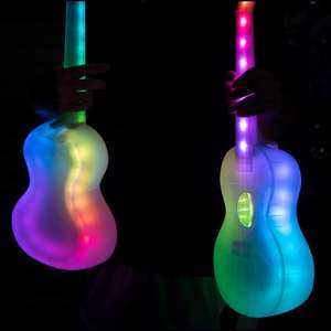 <span class=keywords><strong>Ukelele</strong></span> Hawaiano Pequeño de Fibra de Carbono <span class=keywords><strong>Transparente</strong></span> con Luz LED, 23 Pulgadas - Product Image 4