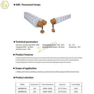 Programa de Muestras Exclusivo de la <span class=keywords><strong>Feria</strong></span> de Cantón Lontu, Tubo Fluorescente LED a Prueba de Explosiones con Certificación ATEX IP45, 2x16W, 3 Años de Duración - Product Image 6