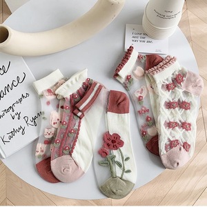 Calcetines tobilleros de verano brillantes para mujer, finos de seda de <span class=keywords><strong>cristal</strong></span>, transparentes, invisibles, de boca baja, para chicas - Product Image 4