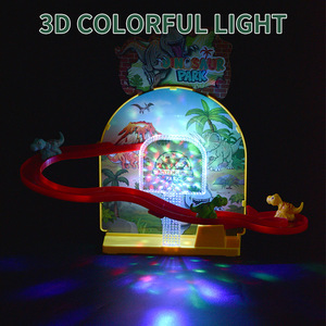 Bricolage assembler des jouets <span class=keywords><strong>de</strong></span> piste électriques Suspension magnétique dinosaure toboggan Puzzle piste jouet sauter dans la glissière avec lumière et <span class=keywords><strong>musique</strong></span> - Product Image 3