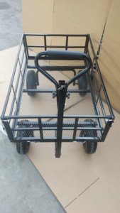 TIANHAIDA chariots de jardin extérieurs chariot à benne basculante chariot de jardin utilitaire de pelouse en acier robuste - Product Image 6