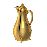 Bouilloire isotherme PP arabe transfrontalière pour le dropshipping, bouteille d'eau dorée du Moyen-Orient, ensemble de cafetière thermique longue durée