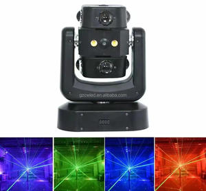 Lumière laser à effet de roue de vent et de feu avec lumière LED blanc chaud, faisceau LED RGB avec contrôle DMX512 et FB4, indice de protection IP33 - Product Image 1