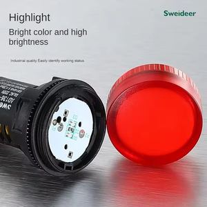 22 Mét <span class=keywords><strong>LED</strong></span> chỉ số ánh sáng thí điểm đèn tín hiệu cho thiết bị điện màu đỏ màu xanh lá cây màu xanh vàng <span class=keywords><strong>24V</strong></span> 36V 110V 220V - Product Image 4