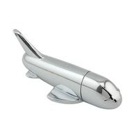 Clé USB 2.0 promotionnelle en métal en forme d'avion, haute vitesse, avec logo gravé personnalisable