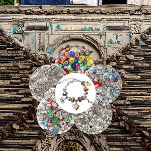 Groothandel Goedkope <span class=keywords><strong>Bulk</strong></span> Charme Kraal 10 Stks/zak Gemengde Glitter Spacer Kralen Armband Bedels Voor Diy Armband Sieraden Maken Accessoires - Product Image 3