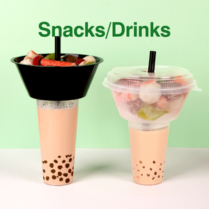 Vaso Desechable Personalizado de 16oz/24oz para Bebidas, Snacks, Té con Leche, Jugo, PP Reciclado, Vasos Plásticos Desechables con Tapa - Product Image 6