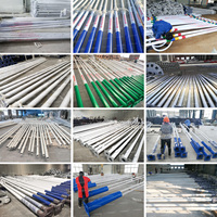 Postes de Luz Cónicos FORIDO de 3M, 4M, 5M, 6M, 7M, 8M, 9M, 10M y 12M, Postes de Acero Galvanizado en Caliente para Alumbrado Público, Postes de Lámparas para Exteriores