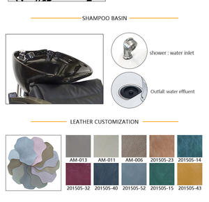 Successor 2024 Control remoto Lavadora automática de cabello Nuevo diseño Cama de salón eléctrica Reposabrazos dorados para cuero sintético - Product Image 6