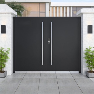 Đen Anodized nhôm an ninh hàng rào cổng cho biệt thự tư nhân với điều khiển từ xa - Product Image 5