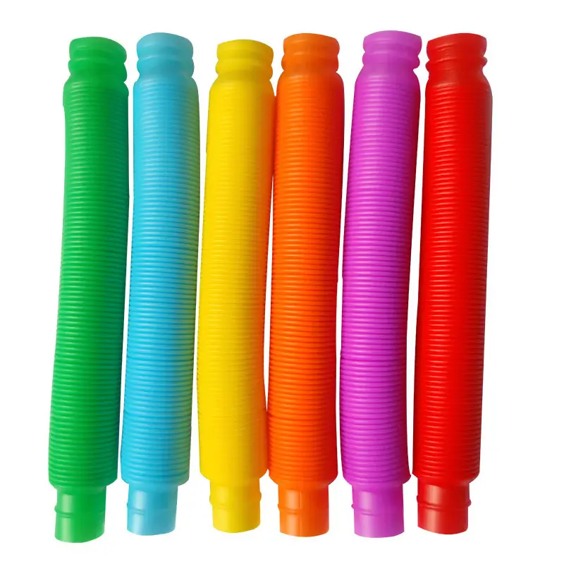 CPC Colorful Kids Diy Fidget Sensory Toys Sets Stress Relief Stretching Pop Tube Pipe Fidget Toys
