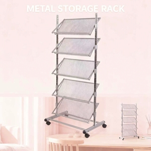 Carrito Rodante Multiusos de 131 cm de Alto, Soporte Móvil de 5 Compartimentos para Exhibir Artículos en Eventos y Tiendas - Product Image 6