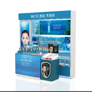 ชั้นวางเหล็กแบบหลายชั้นในตู้สำหรับจัดแสดงผลิตภัณฑ์บำรุงผิว โลชั่น ครีม เซรั่ม เครื่องสำอาง - Product Image 6