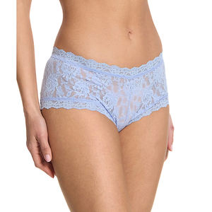 Pizzo elasticizzato personalizzato a copertura totale gamba bassa a vita media morbido in pizzo Boyshort - Product Image 1