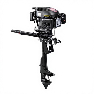 Moteur à essence monocylindre 4 temps 6HP neuf, directement de l'usine, pour bateau pneumatique léger - Product Image 1