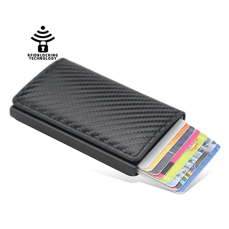 RU Neue minimalist ische Leder Kreditkarte Rfid Blocking Smart Air Tag Brieftasche Herren Leder Slim Brieftasche für Männer Geschenk
