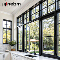 Ventanas Abatibles de Aluminio con Doble Acristalamiento, Diseño Profesional Personalizable, Ventana Americana Moderna de Doble Hoja