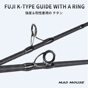 MADMOUSE-Cañas de Jigging de Calidad Japonesa Early <span class=keywords><strong>Plus</strong></span> MH, Fuji Canas De Jigging, 12-50g, PE 1,2-3 #, Shore Jigging Rod - Product Image 4