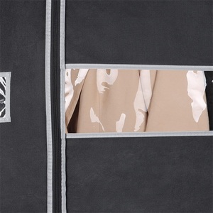 Biểu Tượng Tùy Chỉnh Không Dệt Mens Quần Áo Bụi Phù Hợp Với Bìa Sang Trọng Màu Đen Thân Thiện Với Môi Vải Phù Hợp Với Bìa Túi May Mặc Với Dây Kéo - Product Image 5