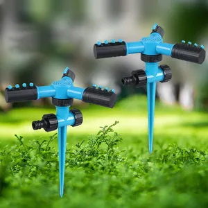 Automatic Lawn Sprinkler Head 360 Rotary Irrigation Sprayer Adjustable Garden Watering Yard Sprinkler for Ground