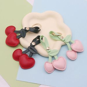 New Style PU Leather Cherry <b>Key</b> Chain Bag Pendants Car Accessories Keychain <b>Key</b> <b>Ring</b> Hanging Ornaments - Product Image 3