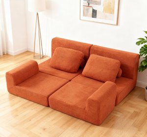 Convertible <b>Folding</b> <b>Sofa</b> Bed Set Multi-Functional Sleeper Chair Memory Foam Back Support Portable Futon Couch Living Room - Product Image 5