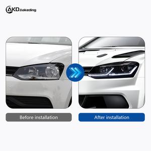 Conjunto de faros LED modificados AKD para VW Polo 2011-2018 con lente de proyector dual L y luz diurna DRL con señal de giro. - Product Image 6