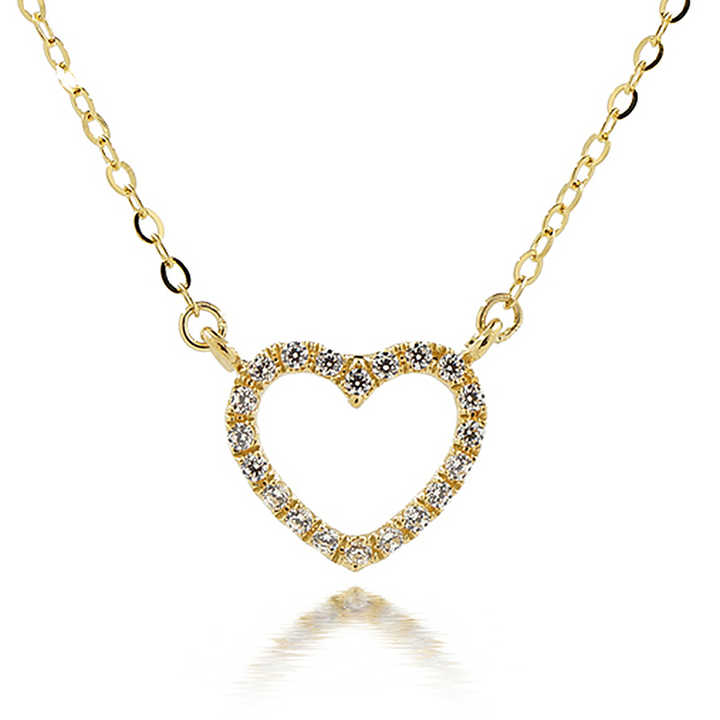 アクセサリー 18k AU750 Hallow Heart Pendant H6fe2bc426ae044b9bd69a61542217