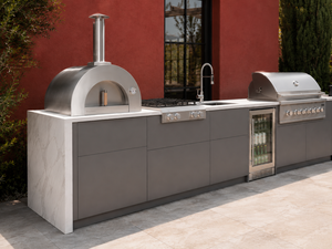 Cuisine barbecue extérieure  et station de grill pour villas Four électrique encastré sur mesure et gril en acier inoxydable - Product Image 1