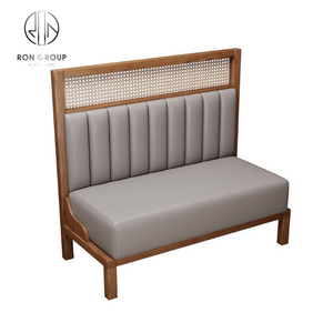 طاولة حديثة مربعة الشكل من خشب الراتان بإطار رخامي لمطعم البيتزا طاولة أثاث ومقهى - Product Image 6