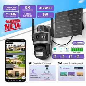 Ống kính kép năng lượng mặt trời hệ thống an ninh năng lượng mặt trời Máy ảnh 4MP HD Thông Minh tầm nhìn ban đêm 24h chế độ chờ aov năng lượng mặt trời Máy ảnh 4G Sim Thẻ - Product Image 2