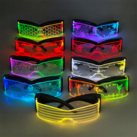 Lunettes LED Lumineuses Tendance : Visière Électronique Lumineuse, Lunettes Créatives Technologiques, Lunettes LED de Fête Lumineuses, Style Futuriste