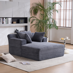 Canapé-lit convertible à assise profonde avec rangement, design compact pour appartement, canapé d'angle moderne rembourré en éponge - Product Image 2